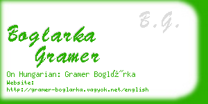 boglarka gramer business card